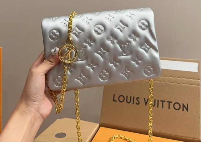 Alternative view of LOUIS VUITTON POCHETTE COUSSIN BAG SILVER 19CM M82017