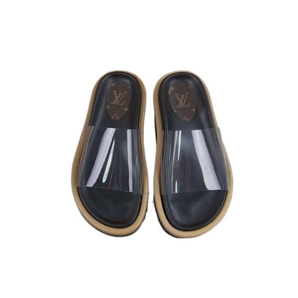 LOUIS VUITTON TRANSPARENT SLIPPERS BLACK