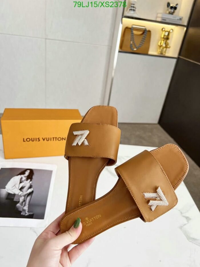 Alternative view of LOUIS VUITTON SHAKE FLAT MULE BEIGE