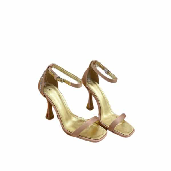 LOUIS VUITTON SPARKLE SIGNATURE SANDALS GOLD