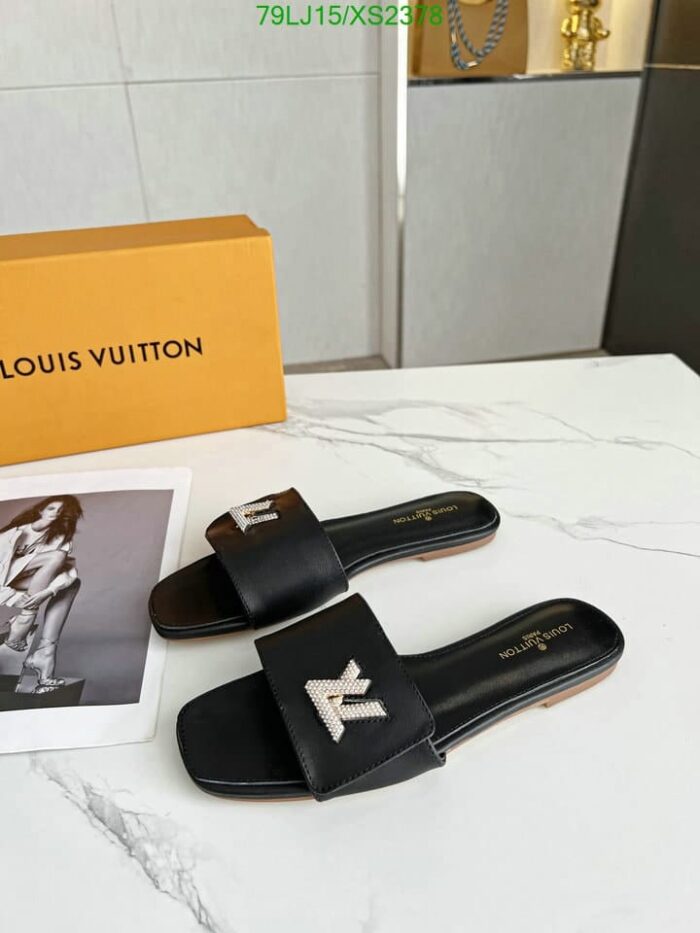 Alternative view of LOUIS VUITTON SHAKE FLAT MULE BLACK 1AB10Y