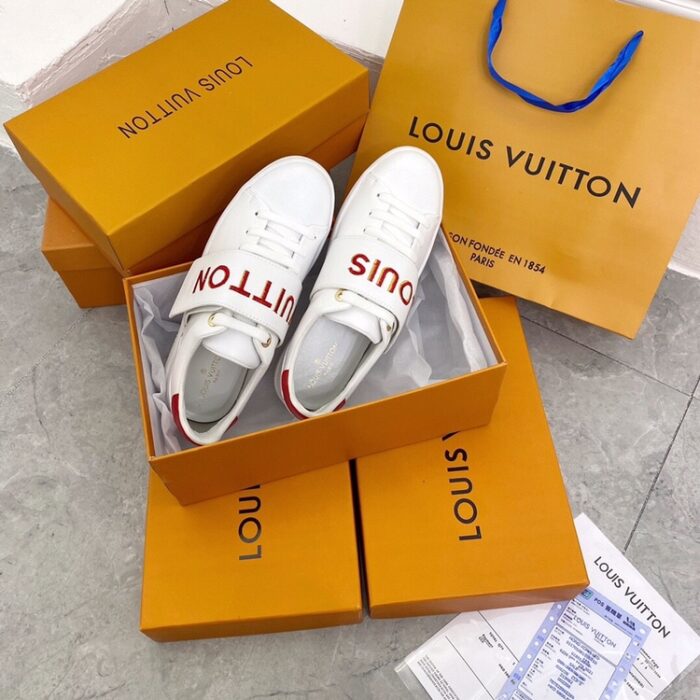 Alternative view of LOUIS VUITTON FRONTROW LOGO STRAP WHITE RED