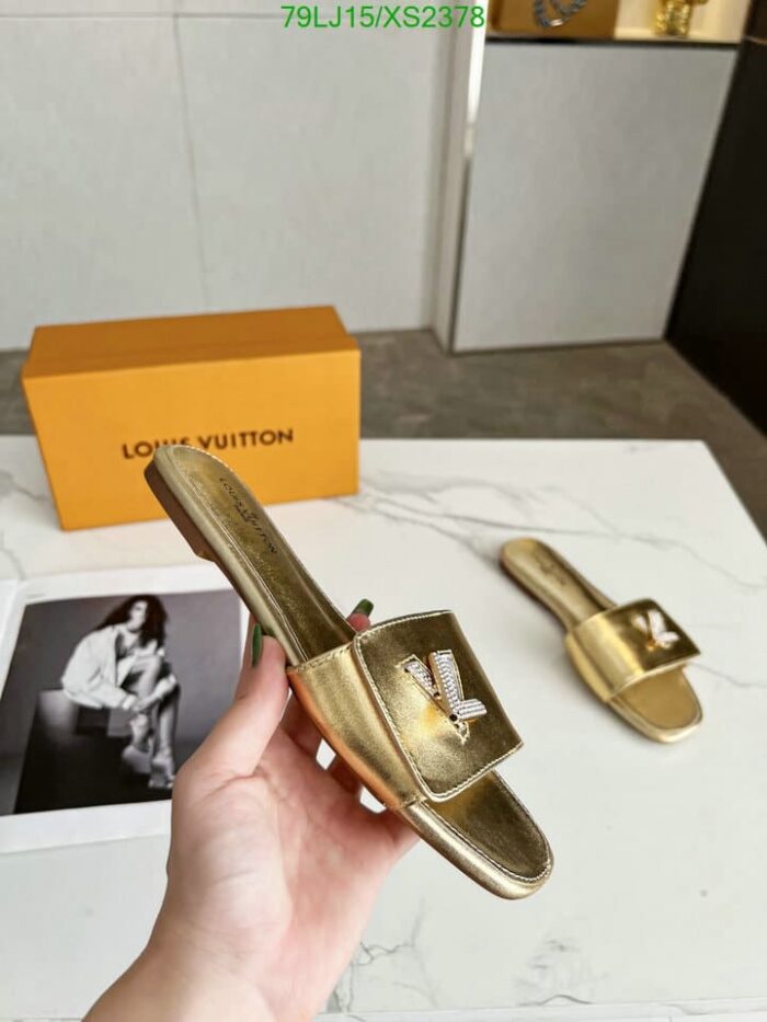 Alternative view of LOUIS VUITTON SHAKE FLAT MULE GOLD 1AB2RD