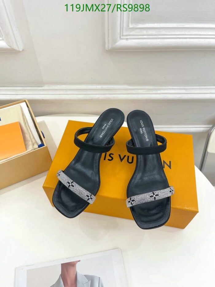 Alternative view of LOUIS VUITTON SPARKLE MULE BLACK