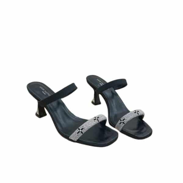 LOUIS VUITTON SPARKLE MULE BLACK