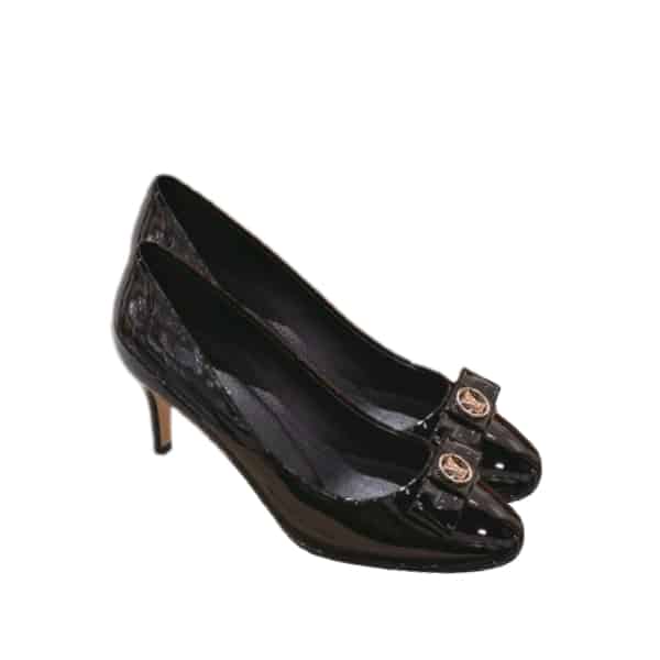 LOUIS VUITTON PATENT LEATHER PUMPS BLACK