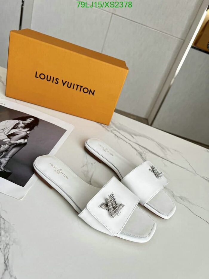 Alternative view of LOUIS VUITTON SHAKE FLAT MULE WHITE