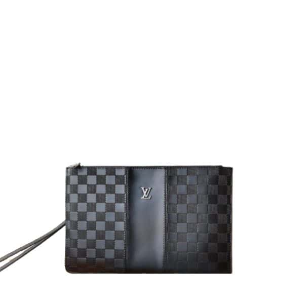 LOUIS VUITTON POCHETTE DAMIER CANVAS BLACK 27CM