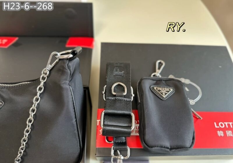 Alternative view of PRADA RE EDITION 2005 RE NYLON BAG BLACK 26CM