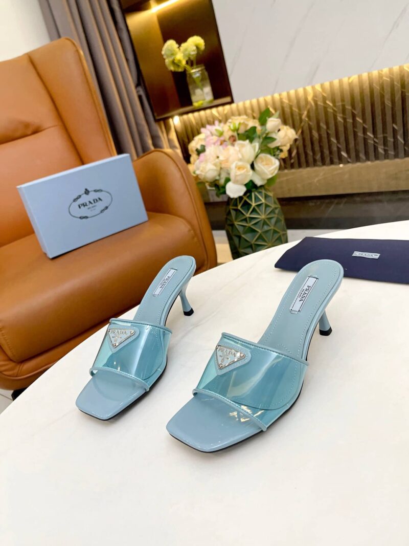 Alternative view of PRADA PLEXIGLAS AND PATENT LEATHER SANDALS LIGHT BLUE 1XX644 3N09 F0076 F 065