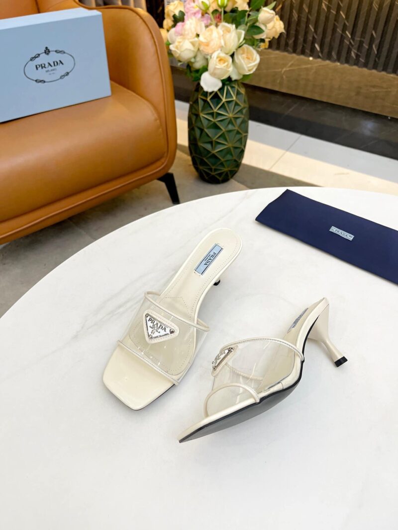 Alternative view of PRADA PLEXIGLAS AND PATENT LEATHER SANDALS CREAM 1XX644 3N09 F0009 F 065