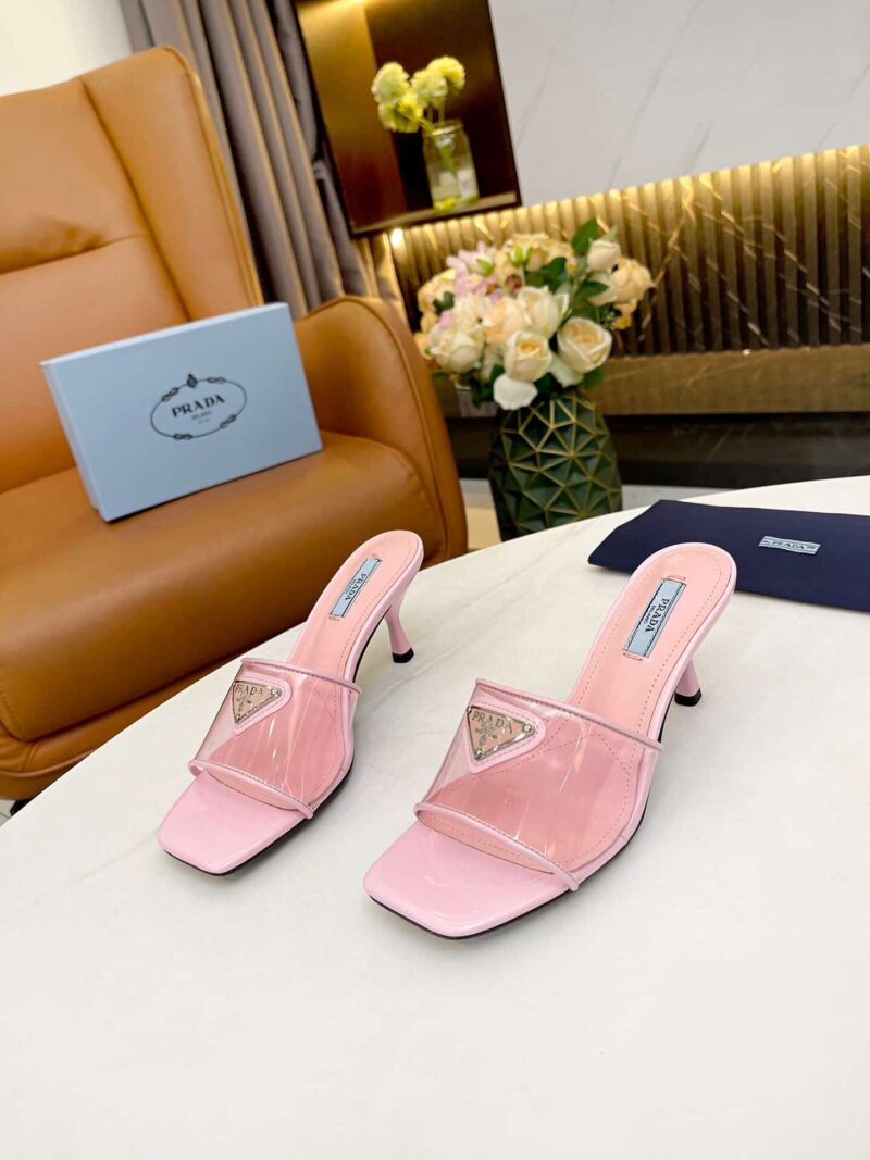 Alternative view of PRADA PLEXIGLAS AND PATENT LEATHER SANDALS PINK 1XX644 3N09 F0E18 F 065