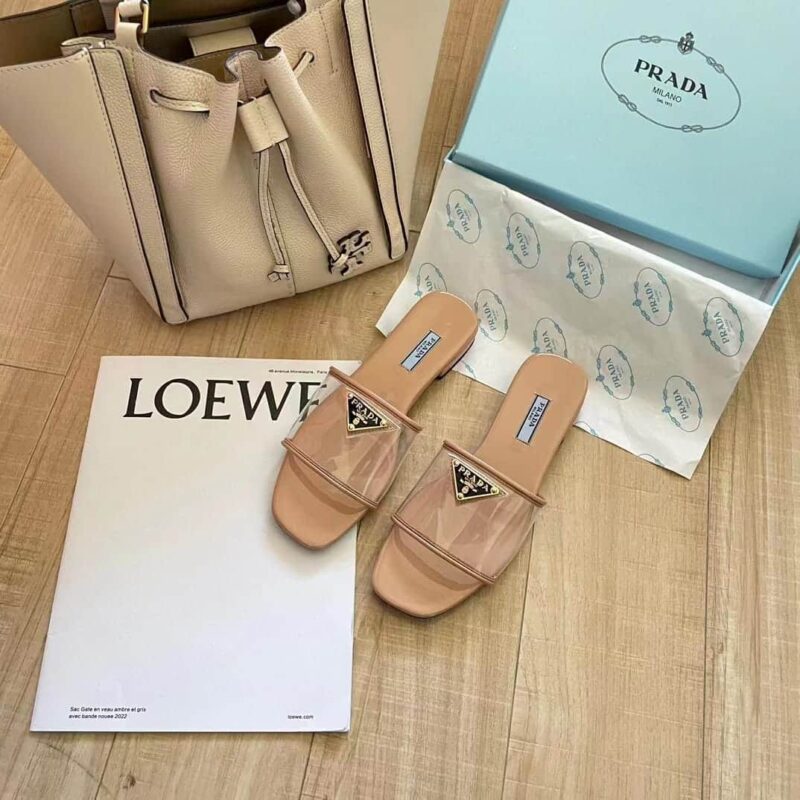 Alternative view of PRADA LOGO PLAQUE SLIP ON BROWN