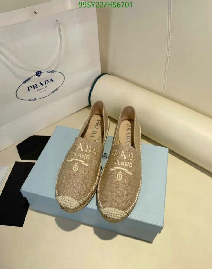 Alternative view of PRADA LINEN ESPADRILLES KHAKI