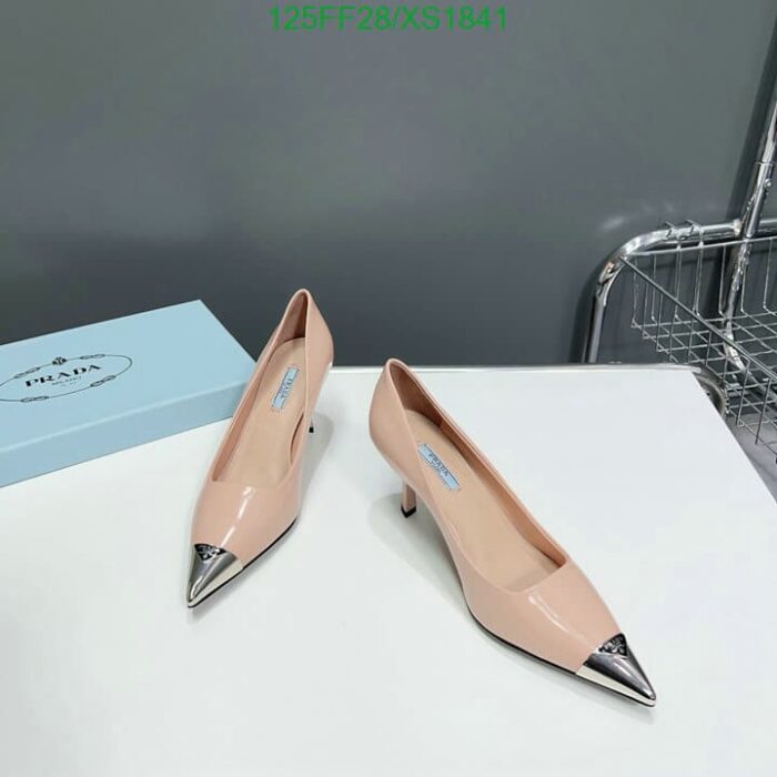 Alternative view of PRADA BRUSHED LEATHER PUMPS PINK