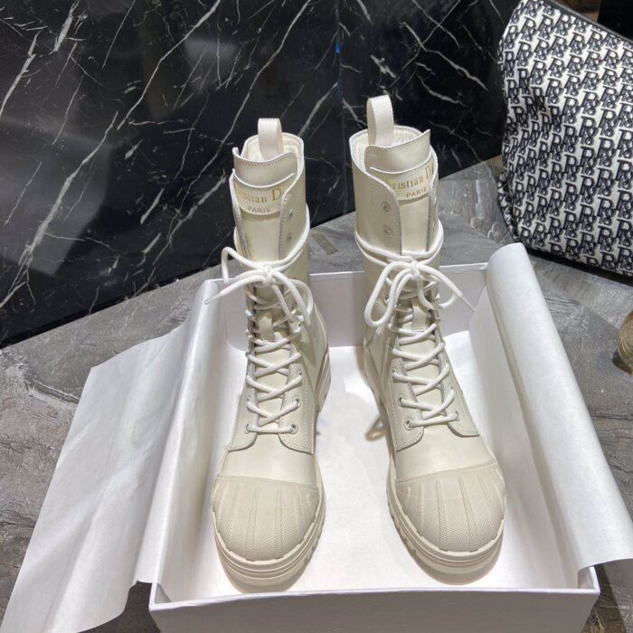 Alternative view of DIOR WHITE BIKER SHORT BOOTS