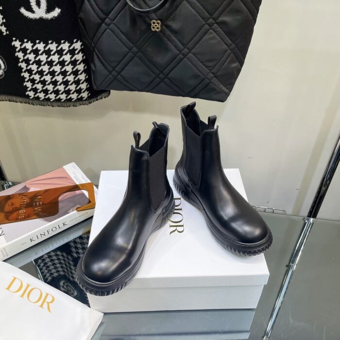Alternative view of DIOR D-RACER ANKLE BOOT BLACK CALFSKIN KDI780VEAS900
