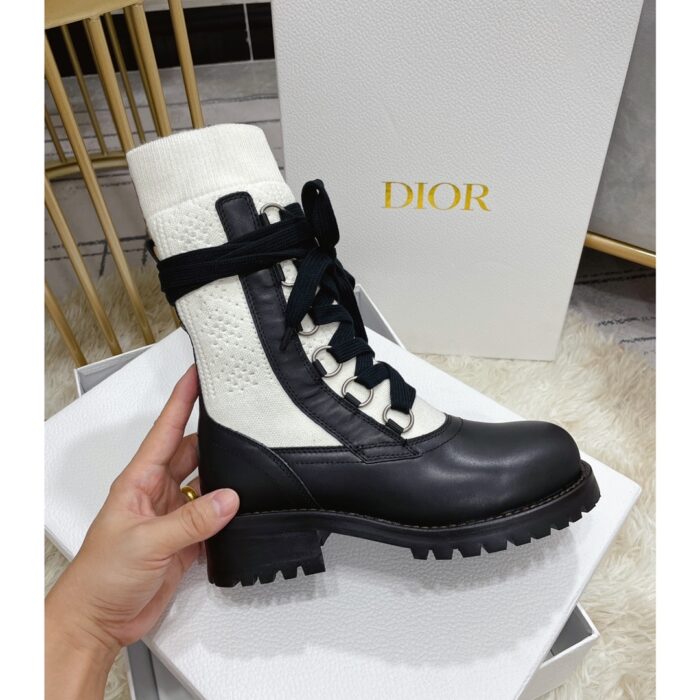 Alternative view of DIOR RUBBER SOLE LACE-UP CASUAL STYLE WHITE BLENDED FABRICS PLAIN