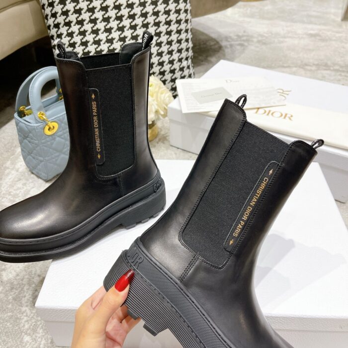 Alternative view of DIOR TRIAL ANKLE BOOT BLACK CALFSKIN KDI712VEAS900