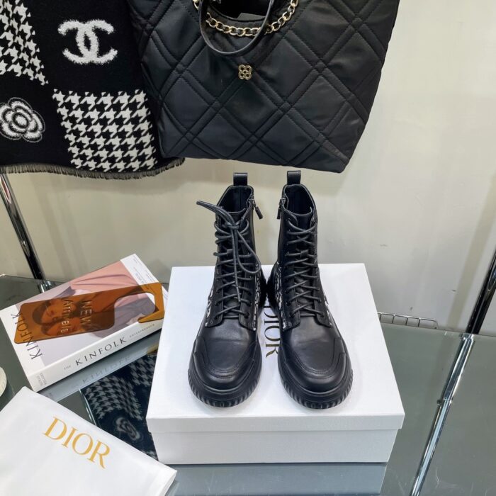Alternative view of DIOR D-RACER OBLIQUE BLACK BIKER SHORT BOOTS