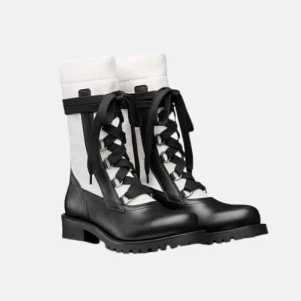 DIOR RUBBER SOLE LACE-UP CASUAL STYLE WHITE BLENDED FABRICS PLAIN