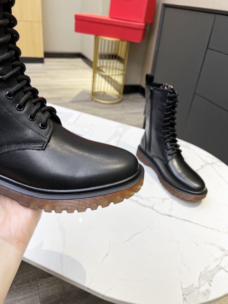 Alternative view of VALENTINO VLOGO BLACK SHORT BIKER BOOTS