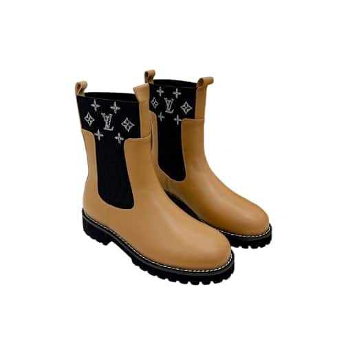 LOUIS VUITTON LV BEAUBOURG ANKLE BOOT MONOGRAM BROWN
