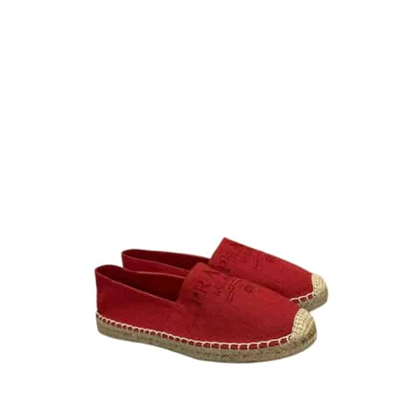 PRADA LINEN ESPADRILLES RED