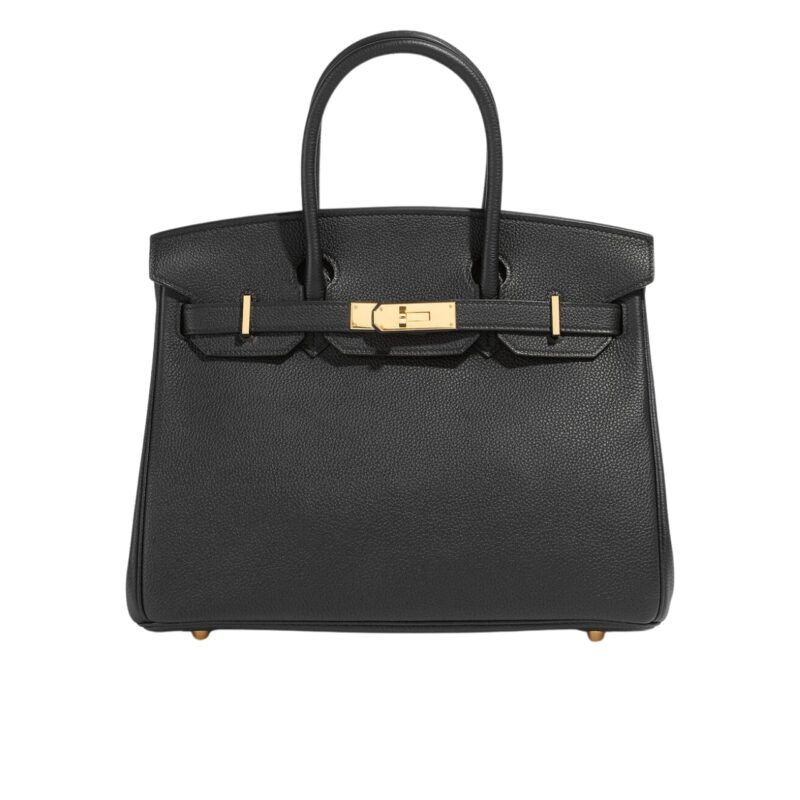 HERMES BIRKIN 35 TOGO LEATHER GOLD HARDWARE BLACK 35CM