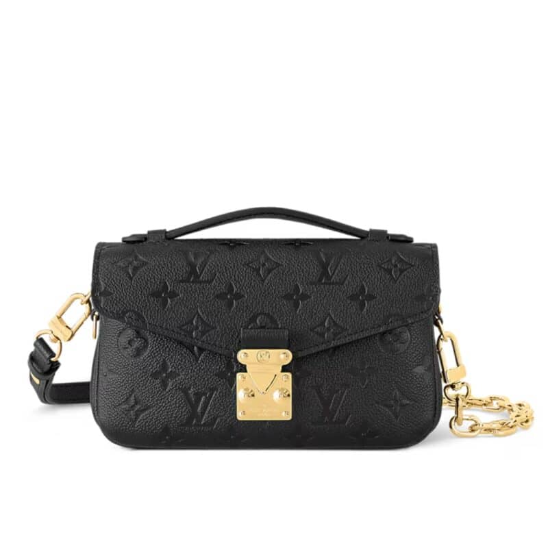 LOUIS VUITTON POCHETTE MÉTIS EAST WEST BAG BLACK 21CM M46595