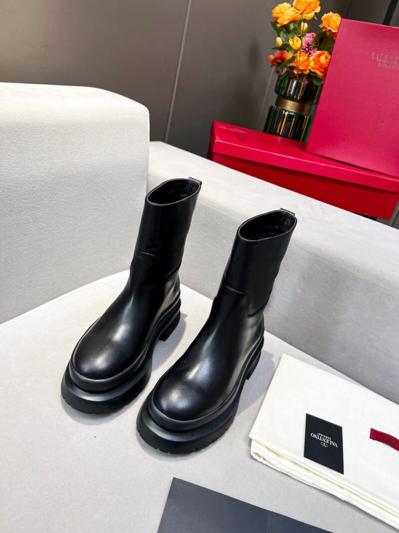 Alternative view of VALENTINO GARAVANI BLACK ROMAN STUD BOOTS