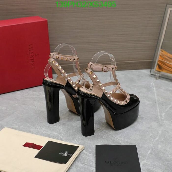 Alternative view of VALENTINO ROCKSTUD PLATFORM PUMP IN PATENT LEATHER BLACK 1W2S0FI5VNWN91