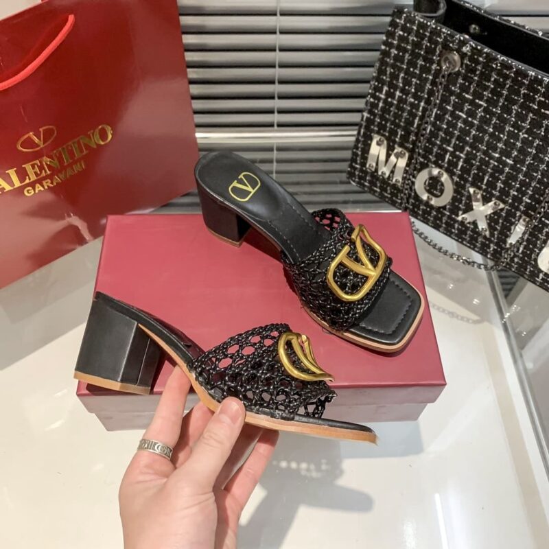 Alternative view of VALENTINO GARAVANI VLOGO SANDAL BLACK