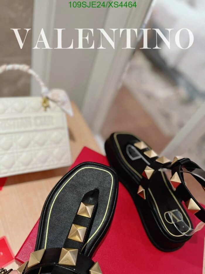Alternative view of VALENTINO GARAVANI ROMAN STUD FLATFORM THONG SANDALS BLACK