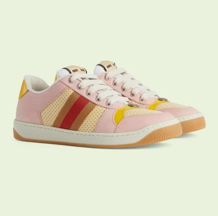 GUCCI LOVELIGHT SCREENER SNEAKER PALE PINK 708295 0YIA0 6960