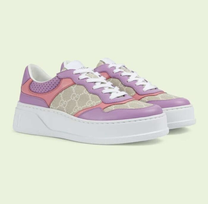 GUCCI WOMEN'S SNEAKER WHITE AND BEIGE 670408 UPG90 5471