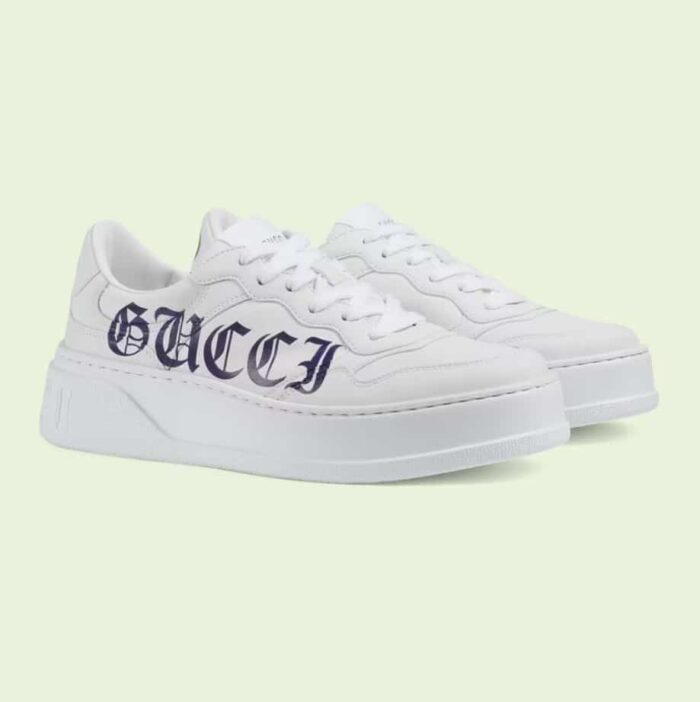 GUCCI WOMEN'S SNEAKER WITH LOGO WHITE 708267 UPG70 9000