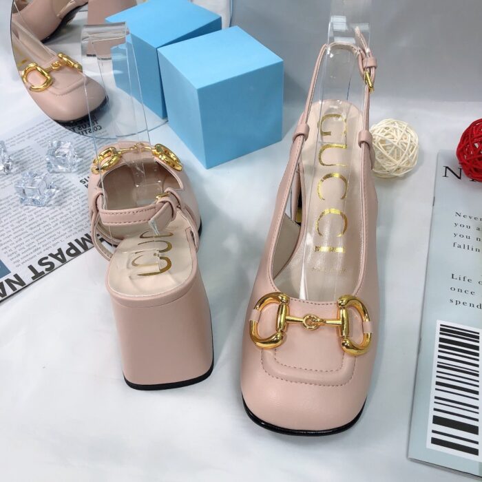 Alternative view of GUCCI WOMEN’S MID HEEL SLINGBACK WITH HORSEBIT LIGHT PINK ‎643892 C9D00 6705
