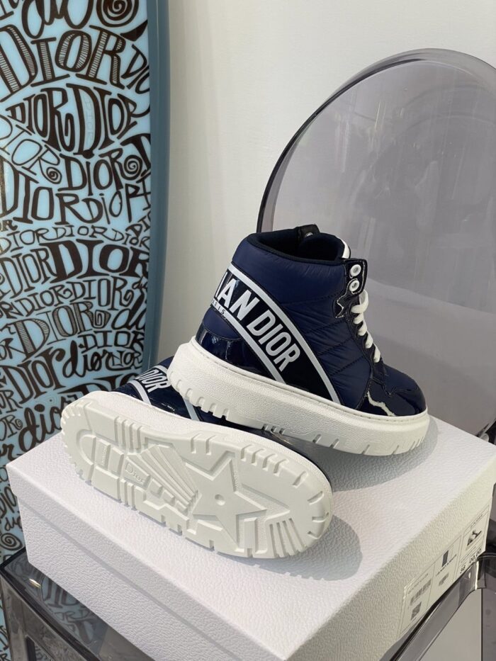 Alternative view of DIOR D-PLAYER HIGH-TOP SNEAKERS NAVY BLUE