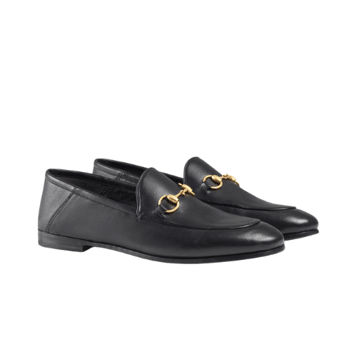 GUCCI WOMEN'S LEATHER HORSEBITS LOAFERS BLACK 414998 DLC00 1000