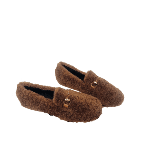 GUCCI WOMEN'S MACARENA HAUSSCHUH CRUDO BROWN