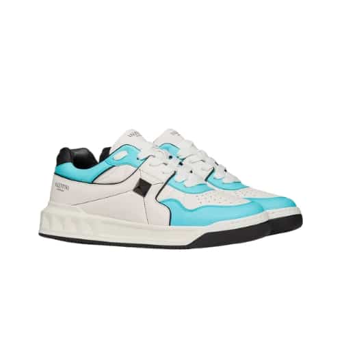 VALENTINO ONE STUD LOW-TOP NAPPA SNEAKER BLUE XY2S0E71NWNY93