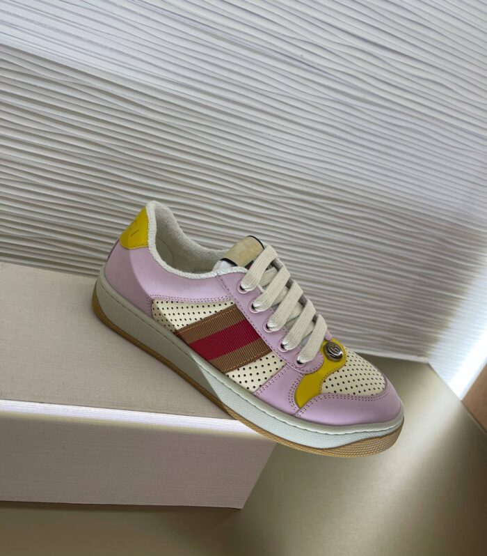 Alternative view of GUCCI LOVELIGHT SCREENER SNEAKER PALE PINK 708295 0YIA0 6960