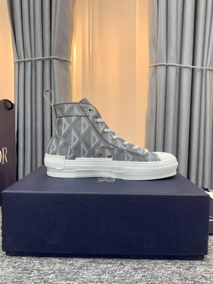 Alternative view of DIOR B32 HIGH TOP SNEAKER GRAY CD DIAMOND CANVAS 3SH118ZPP H868