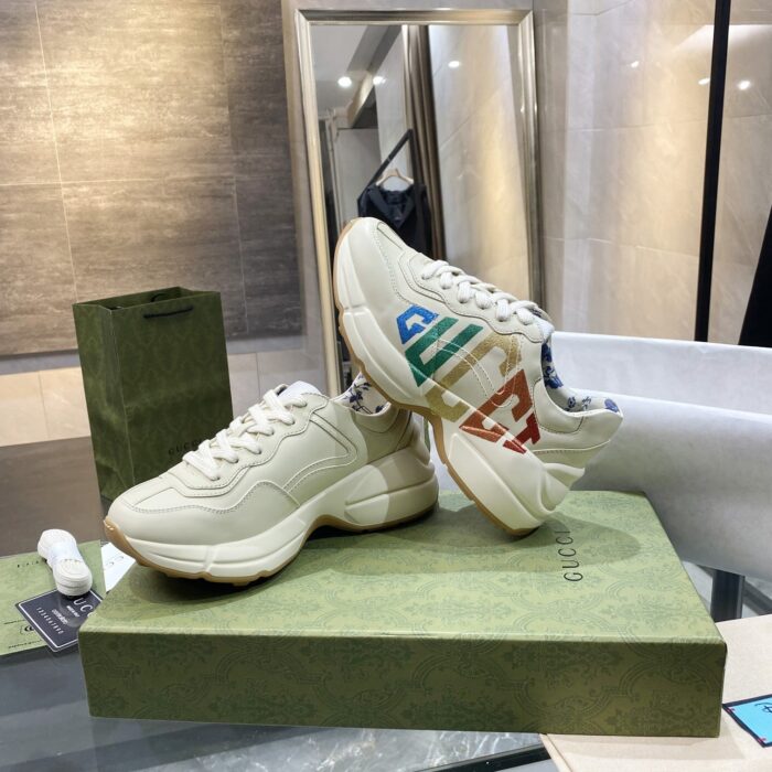 Alternative view of GUCCI WOMEN'S RHYTON GLITTER SNEAKER 524990 DRW00 9022