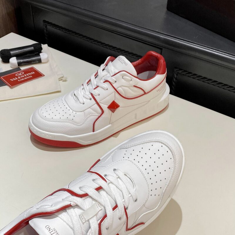 Alternative view of VALENTINO ONE STUD LOW-TOP CALFSKIN SNEAKER RED WS0CS4NWN R81