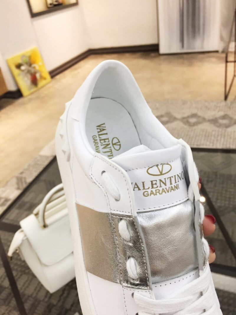 Alternative view of VALENTINO OPEN SNEAKER IN CALFSKIN LEATHER SILVER XW2S0781FLR857