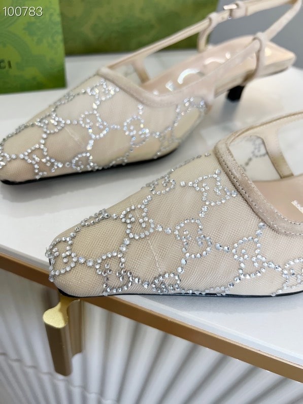 Alternative view of GUCCI WOMEN'S SLINGBACK PUMP BEIGE 674668 F13A0 9960