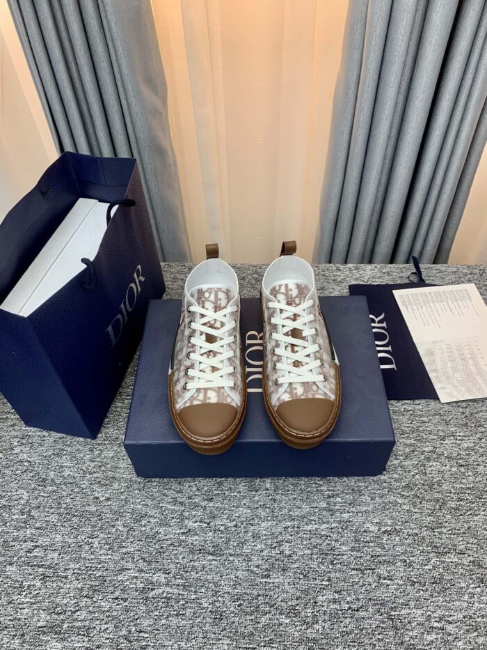 Alternative view of DIOR B32 LOW TOP COFFEE OBLIQUE CANVAS 3SN249ZMK H761