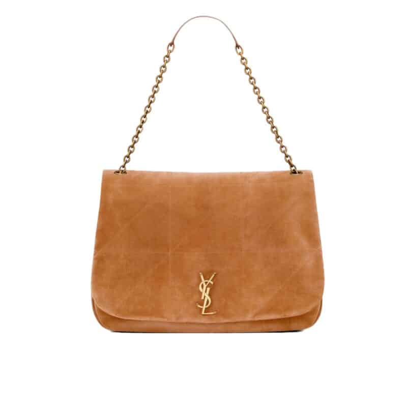 SAINT LAURENT LARGE JAMIE 4.3 IN SUEDE BROWN 43CM 7424311U8P72102